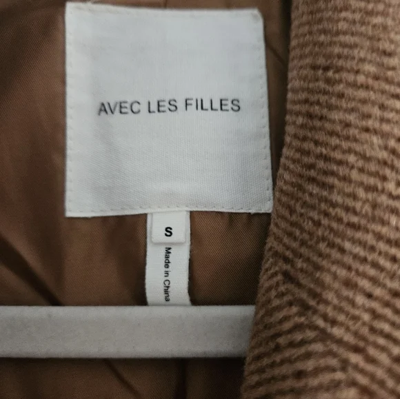 Anthropologie Avec Les Filles Tan Double-Breasted Blazer - Picture 3 of 4